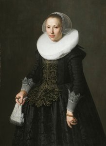 Portræt af en dame, ca. 1630 (olie på egetræspanel)